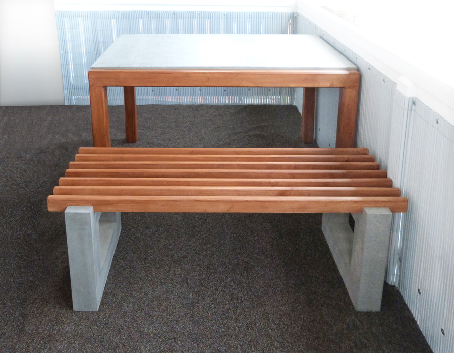 Beton-Holz Kombination